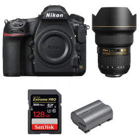 Appareil photo Reflex Nikon D850 + 14-24mm F2.8G ED + SanDisk 128GB Extreme PRO UHS-II SDXC 300MB/s + EN-EL15b-10
