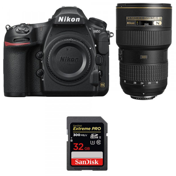 Appareil photo Reflex Nikon D850 + 16-35mm F4G ED VR + SanDisk 32GB Extreme PRO UHS-II SDXC 300MB/s-10