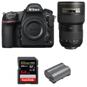 Appareil photo Reflex Nikon D850 + 16-35mm F4G ED VR + SanDisk 64GB Extreme PRO UHS-II SDXC 300MB/s + EN-EL15b-10