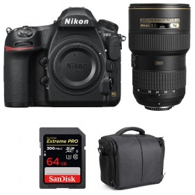 Appareil photo Reflex Nikon D850 + 16-35mm F4G ED VR + SanDisk 64GB Extreme PRO UHS-II SDXC 300MB/s + Sac-10