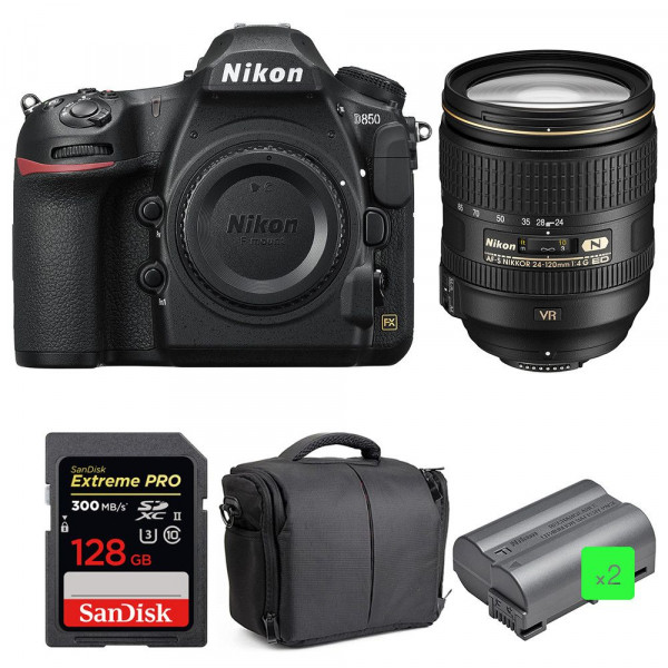 Nikon D850 + 24-120mm F4 G ED VR + SanDisk 128GB Extreme PRO UHS-II SDXC 300MB/s + 2 EN-EL15b  + Camera Bag-10