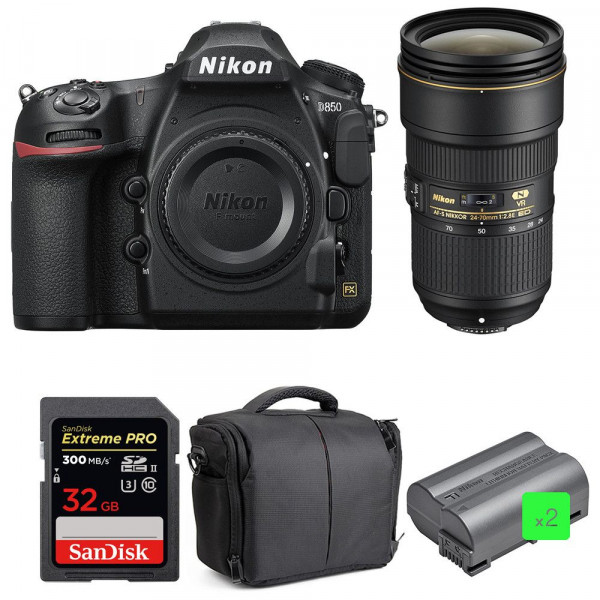 Cámara Nikon D850 + 24-70mm f/2.8E ED VR + SanDisk 32GB Extreme PRO UHS-II SDXC 300MB/s + 2 EN-EL15b + Bolsa-10