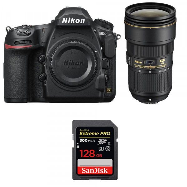 Appareil photo Reflex Nikon D850 + 24-70mm F2.8E ED VR + SanDisk 128GB Extreme PRO UHS-II SDXC 300MB/s-10