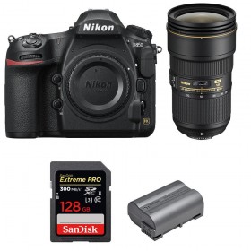 Appareil photo Reflex Nikon D850 + 24-70mm F2.8E ED VR + SanDisk 128GB Extreme PRO UHS-II SDXC 300MB/s + EN-EL15b-10