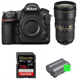 Cámara Nikon D850 + 24-70mm f/2.8E ED VR + SanDisk 128GB Extreme PRO UHS-II SDXC 300MB/s + 2 EN-EL15b-10