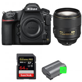 Cámara Nikon D850 + 105mm f/1.4E ED + SanDisk 64GB Extreme PRO UHS-II SDXC 300MB/s + 2 EN-EL15b-10