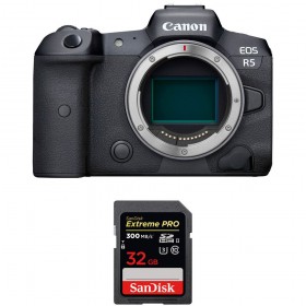 Cámara mirrorless Canon R5 Cuerpo + SanDisk 32GB Extreme PRO UHS-II SDXC 300 MB/s-1