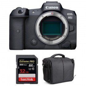 Cámara mirrorless Canon R5 Cuerpo + SanDisk 32GB Extreme PRO UHS-II SDXC 300 MB/s + Bolsa-1