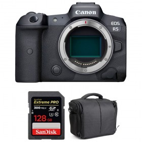 Cámara mirrorless Canon R5 Cuerpo + SanDisk 128GB Extreme PRO UHS-II SDXC 300 MB/s + Bolsa-1