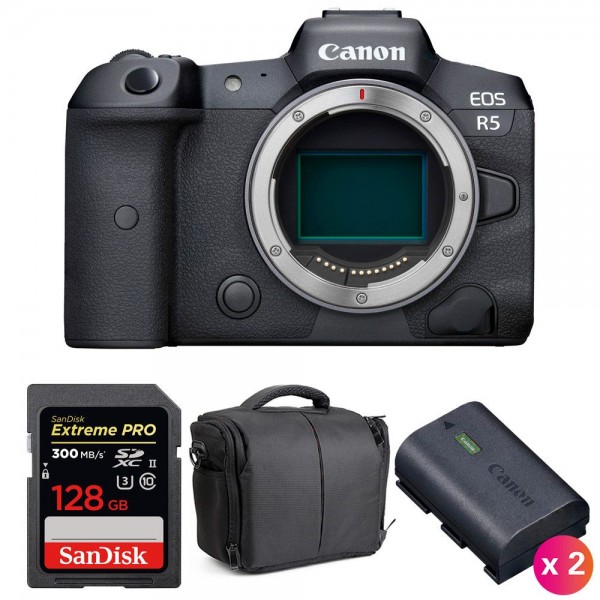 Canon R5 Nu + SanDisk 128GB Extreme PRO UHS-II SDXC 300 MB/s + 2 Canon LP-E6NH + Sac - Appareil Photo Professionnel Canon Canon EOS R5 2 631,00 € MCZ DIRECT