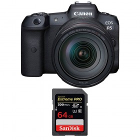 Cámara mirrorless Canon R5 + RF 24-105mm f/4L IS USM + SanDisk 64GB Extreme PRO UHS-II SDXC 300 MB/s-1