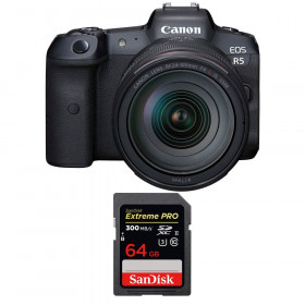 Appareil photo hybride Canon R5 + RF 24-105mm F4L IS USM + SanDisk 64GB Extreme PRO UHS-II SDXC 300 MB/s-1