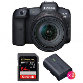 Canon EOS R5 + RF 24-105mm f/4L IS USM + SanDisk 64GB Extreme PRO UHS-II SDXC 300 MB/s + 2 Canon LP-E6NH-1