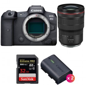 Canon EOS R5 + RF 15-35mm f/2.8L IS USM + SanDisk 32GB Extreme PRO UHS-II SDXC 300 MB/s + 2 Canon LP-E6NH - Contenido de la c