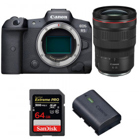 Canon EOS R5 + RF 15-35mm f/2.8L IS USM + SanDisk 64GB Extreme PRO UHS-II SDXC 300 MB/s + Canon LP-E6NH-1