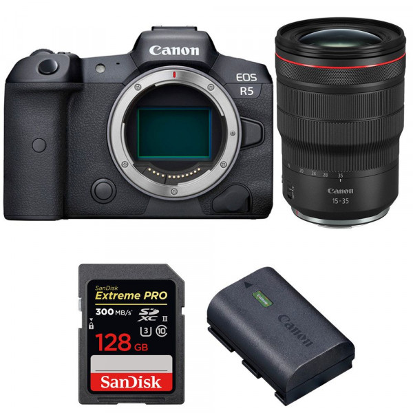 Canon R5 + RF 15-35mm F2.8L IS USM + SanDisk 128GB Extreme PRO UHS-II SDXC 300 MB/s + Canon LP-E6NH-1