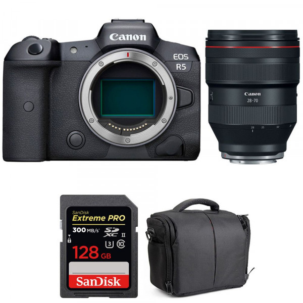 Canon EOS R5 + RF 28-70mm f/2L USM + SanDisk 128GB Extreme PRO UHS-II SDXC 300 MB/s + Bag-1