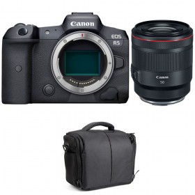 Canon EOS R5 + RF 50mm f/1.2L USM + Bolsa - Contenido de la caja