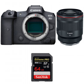 Canon EOS R5 + RF 50mm f/1.2L USM + SanDisk 64GB Extreme PRO UHS-II SDXC 300 MB/s - Cámara mirrorless-1