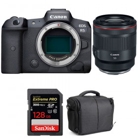 Canon EOS R5 + RF 50mm f/1.2L USM + SanDisk 128GB Extreme PRO UHS-II SDXC 300 MB/s + Bolsa - Cámara mirrorless-1