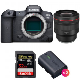 Canon EOS R5 + RF 85mm f/1.2L USM + SanDisk 32GB Extreme PRO UHS-II SDXC 300 MB/s + 2 Canon LP-E6NH - Cámara mirrorless-1