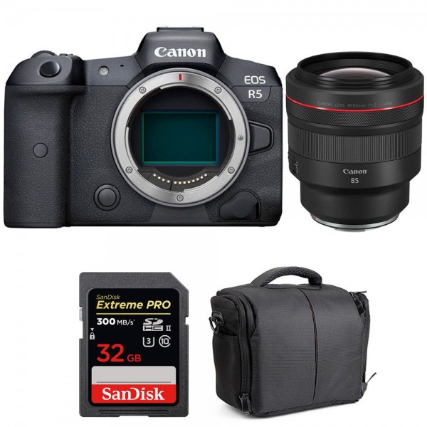 Canon EOS R5 + RF 85mm f/1.2L USM + SanDisk 32GB Extreme PRO UHS-II SDXC 300 MB/s + Bag-1