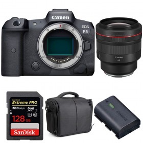 Canon EOS R5 + RF 85mm f/1.2L USM + SanDisk 128GB UHS-II SDXC 300 MB/s + Canon LP-E6NH + Bolsa - Cámara mirrorless-1