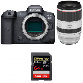 Cámara mirrorless Canon R5 + RF 70-200mm f/2.8L IS USM + SanDisk 64GB Extreme PRO UHS-II SDXC 300 MB/s-1
