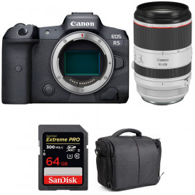 Cámara mirrorless Canon R5 + RF 70-200mm f/2.8L IS USM + SanDisk 64GB Extreme PRO UHS-II SDXC 300 MB/s + Bolsa-1