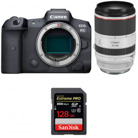 Cámara mirrorless Canon R5 + RF 70-200mm f/2.8L IS USM + SanDisk 128GB Extreme PRO UHS-II SDXC 300 MB/s-1