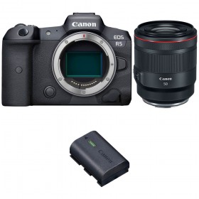 Canon EOS R5 + RF 50mm f/1.2L USM + 1 Canon LP-E6NH - Contenido de la caja