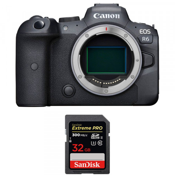 Cámara mirrorless Canon R6 Cuerpo + SanDisk 32GB Extreme PRO UHS-II SDXC 300 MB/s-1