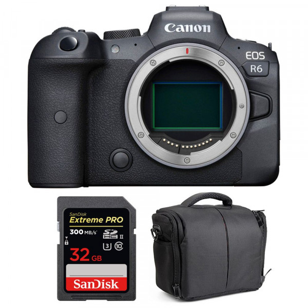Canon EOS R6 Body + SanDisk 32GB Extreme PRO UHS-II SDXC 300 MB/s + Bag-1
