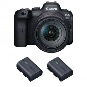 Cámara mirrorless Canon R6 + RF 24-105mm f/4L IS USM + 2 Canon LP-E6NH-1