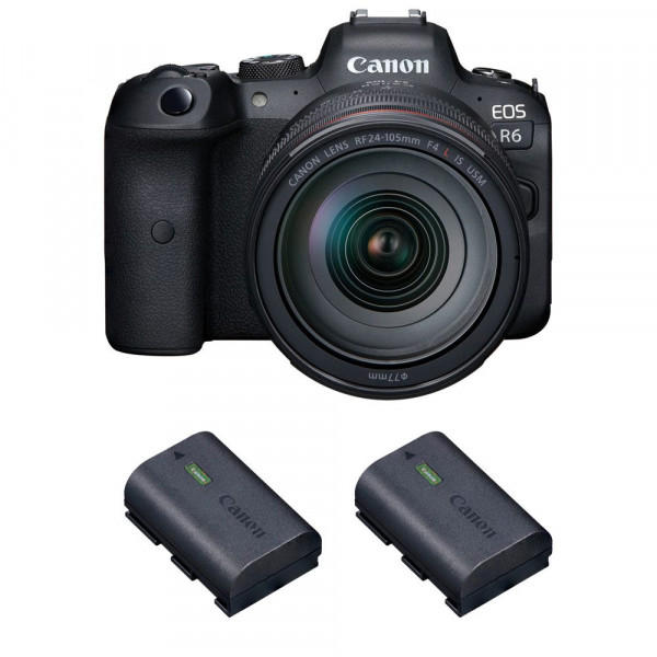Canon R6 + RF 24-105mm F4L IS USM + 2 Canon LP-E6NH - Appareil Photo Hybride-1