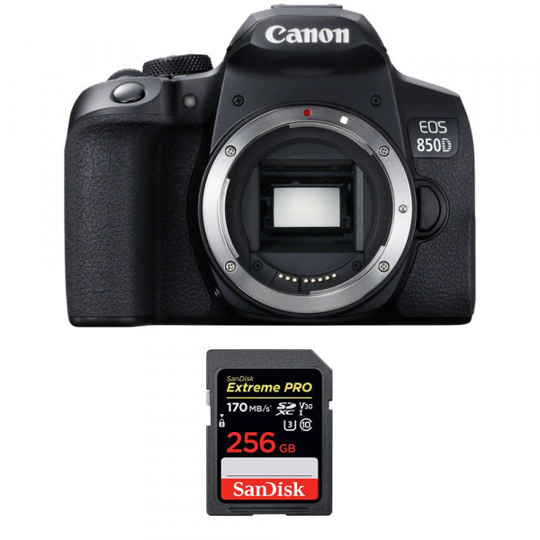 Canon 850D Nu + SanDisk 256GB Extreme UHS-I SDXC 170 MB/s - Appareil photo Reflex-1