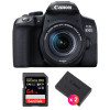 Canon 850D + EF-S 18-55mm f/4-5.6 IS STM + SanDisk 64GB Extreme UHS-I SDXC 170 MB/s + 2 Canon LP-E17-1