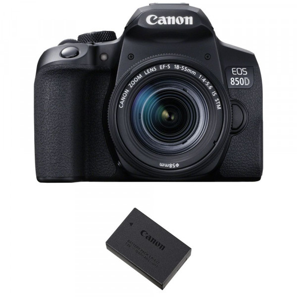 Appareil photo Reflex Canon 850D + EF-S 18-55mm F4-5.6 IS STM + 1 Canon LP-E17-1