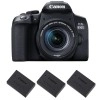 Canon 850D + EF-S 18-55mm F4-5.6 IS STM + 3 Canon LP-E17 - Appareil photo Reflex|MCZ DIRECT
