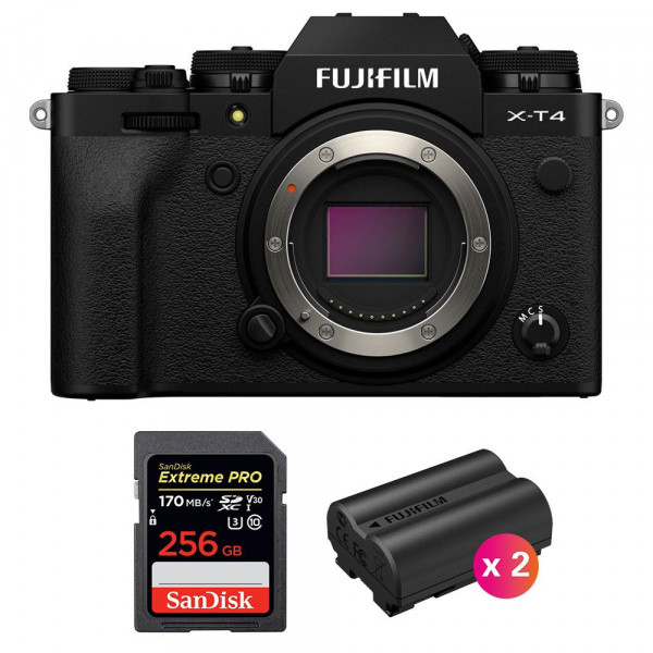 Fujifilm X-T4 Body Black + SanDisk 256GB UHS-I SDXC 170 MB/s + 2 Fujifilm NP-W235-1