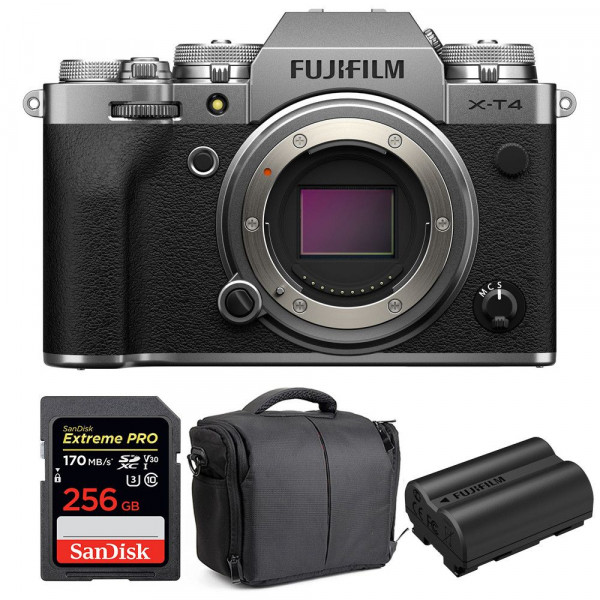 Fujifilm X-T4 Body Silver + SanDisk 256GB UHS-I SDXC 170 MB/s + Fujifilm NP-W235 + Bag-1
