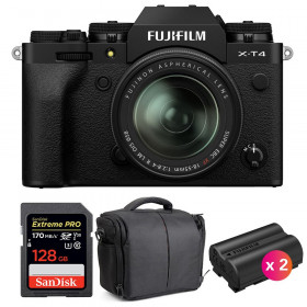 Fujifilm X-T4 Black + XF 18-55mm f/2.8-4 R LM OIS + SanDisk 128GB UHS-I SDXC 170 MB/s + 2 NP-W235 + Bag-1
