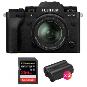 Fujifilm X-T4 Black + XF 18-55mm f/2.8-4 R LM OIS + SanDisk 256GB UHS-I SDXC 170 MB/s + 2 Fujifilm NP-W235-1