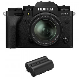 Appareil photo hybride Fujifilm XT4 Noir + XF 18-55mm F2.8-4 R LM OIS + 1 Fujifilm NP-W235-1