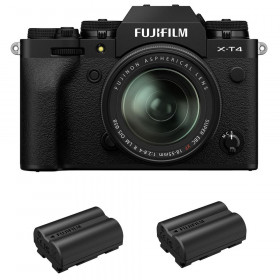 Cámara mirrorless Fujifilm XT4 Negro + XF 18-55mm f/2.8-4 R LM OIS + 2 Fujifilm NP-W235-1