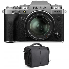 Cámara mirrorless Fujifilm XT4 Silver + XF 18-55mm f/2.8-4 R LM OIS + Bolsa-1