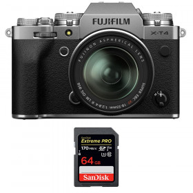 Fujifilm X-T4 Silver + XF 18-55mm f/2.8-4 R LM OIS + SanDisk 64GB UHS-I SDXC 170 MB/s-1