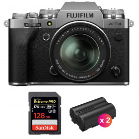 Fujifilm X-T4 Silver + XF 18-55mm f/2.8-4 R LM OIS + SanDisk 128GB UHS-I SDXC 170 MB/s + 2 Fujifilm NP-W235-1
