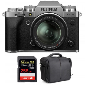 Fujifilm X-T4 Silver + XF 18-55mm f/2.8-4 R LM OIS + SanDisk 256GB UHS-I SDXC 170 MB/s + Bag-1