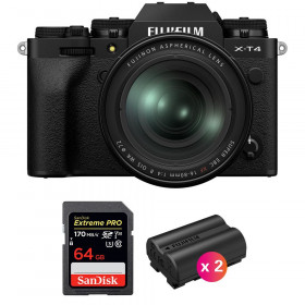 Fujifilm X-T4 Black + XF 16-80mm f/4 R OIS WR + SanDisk 64GB UHS-I SDXC 170 MB/s + 2 Fujifilm NP-W235-1